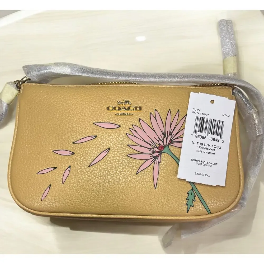 NWT Coach CU406 X Observed By Us Leather Floral Nolita 19 Bag
